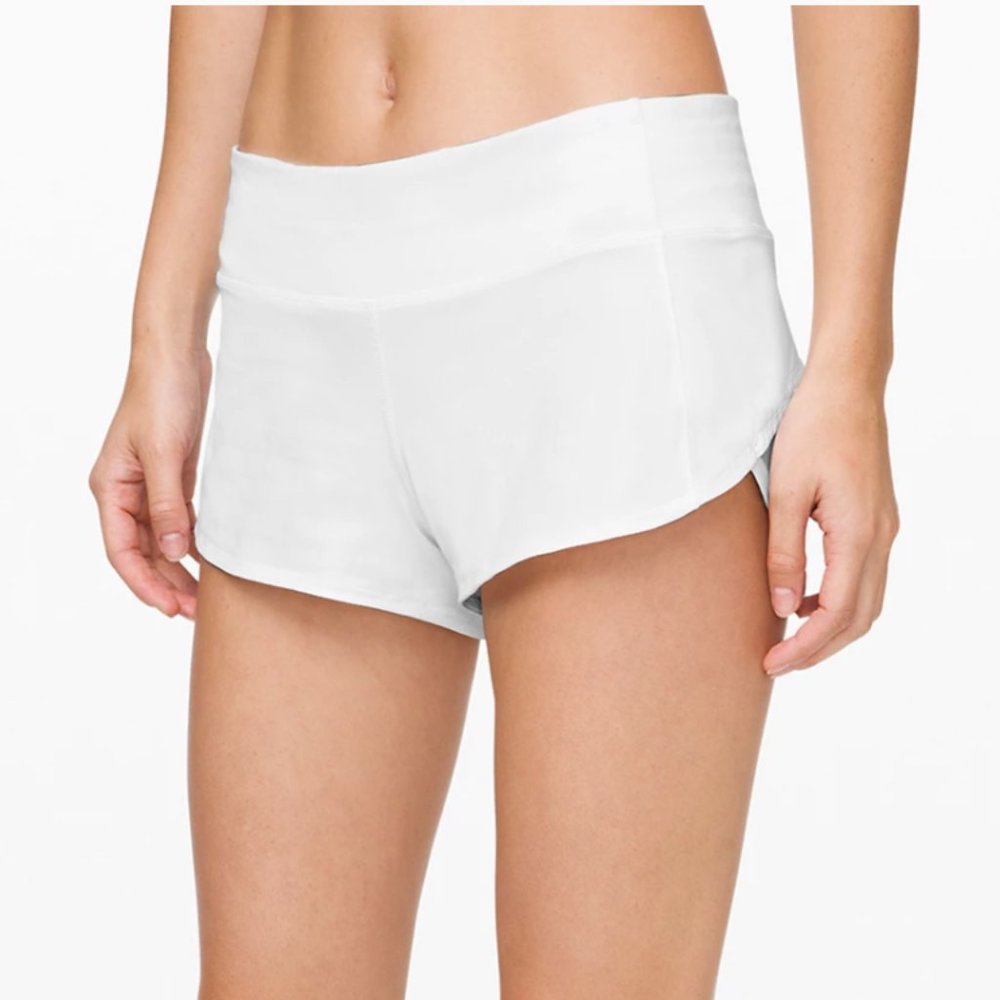 White Lululemon Speed Up Short 2.5" - LIKE NEW